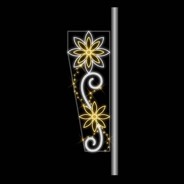 Chasing Effect Poinsettia Dual Swirl, 200x70cm, 230v, 5m Power cord & 3-pin Mains Plug - Image 2