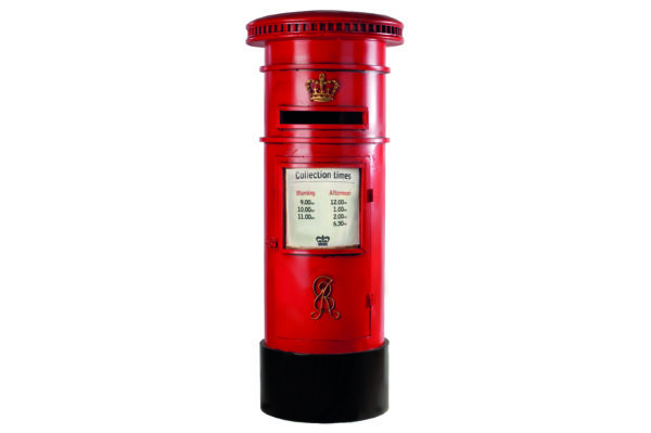 130cm red post box