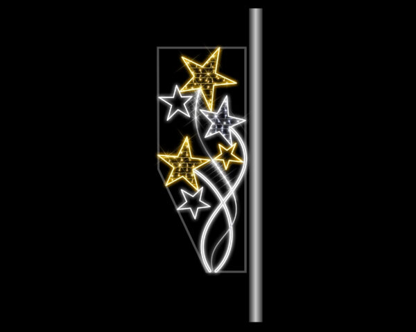 Swirling Stars, 200x78cm, 230v, 5m Power cord & 3-pin Mains Plug