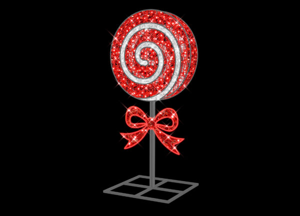 Candy LolliPop with Base, 160x15x80cm, 24v, 5m Power Cord, IP65 Plug