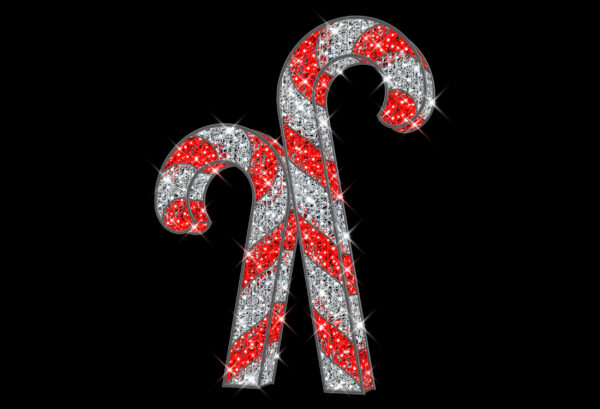 Candy Canes, 200x20x160cm, 24v, 5m Power Cord, IP65 Plug