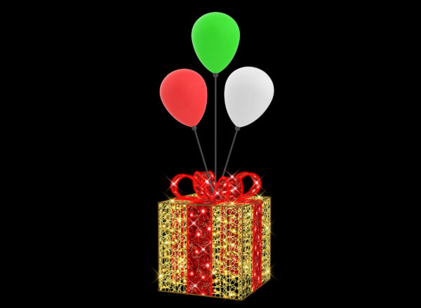 Gift with Balloons, 170x54x74, 24v, 5m Power Cord, IP65 Plug