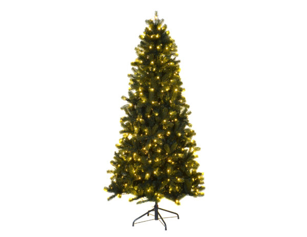 Deluxe Slim Mayberry PreLit Tree, 183cm x 102cm 408 WA WH LEDs 24V, 981Tips Incl Metal Stand