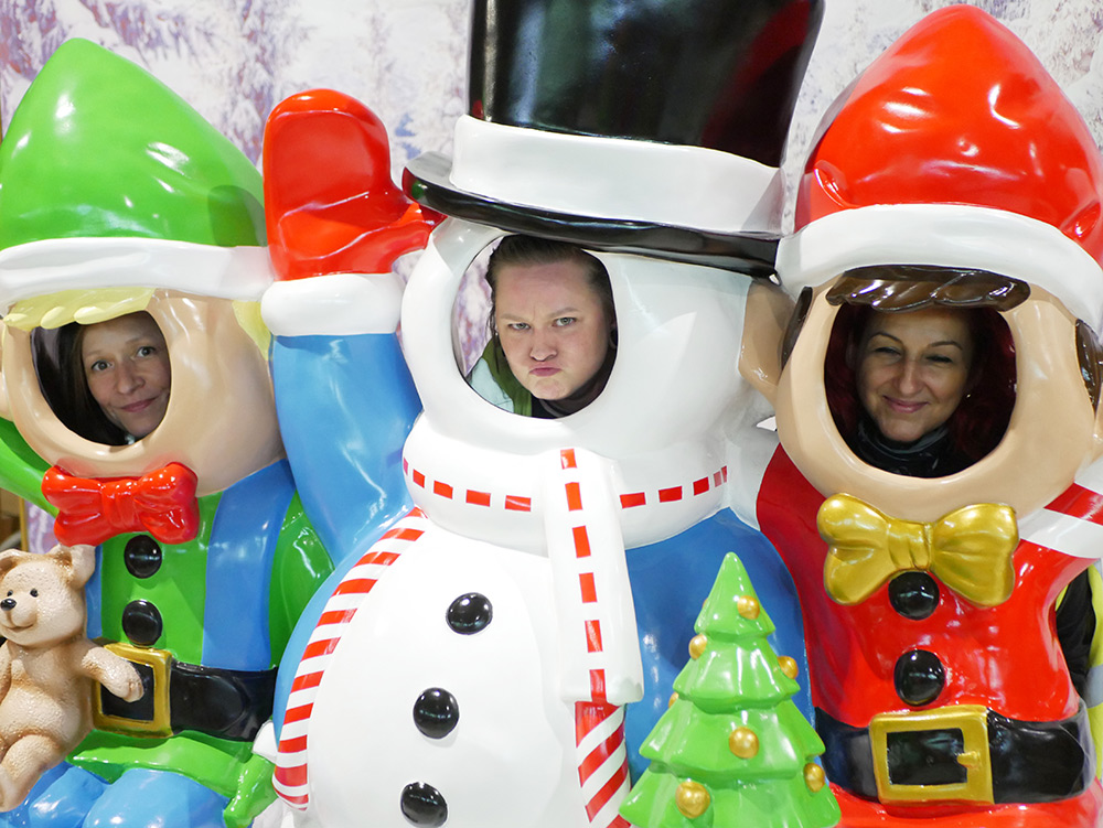 Image of people using our Christmas Photo Op Prop
