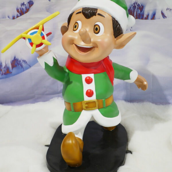 Santa Elf with Toy Plane, 76x58x82cm - Image 7