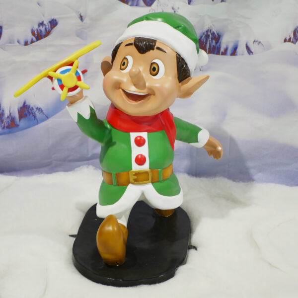 Santa Elf with Toy Plane, 76x58x82cm - Image 8