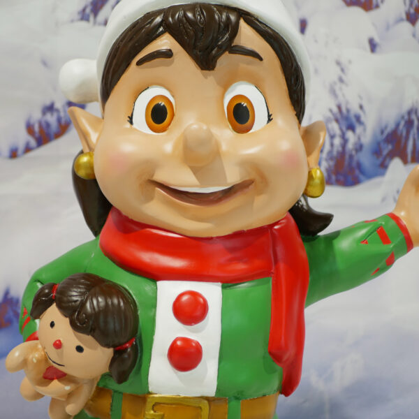 Santa Elf with Doll, 62x40x90cm - Image 8
