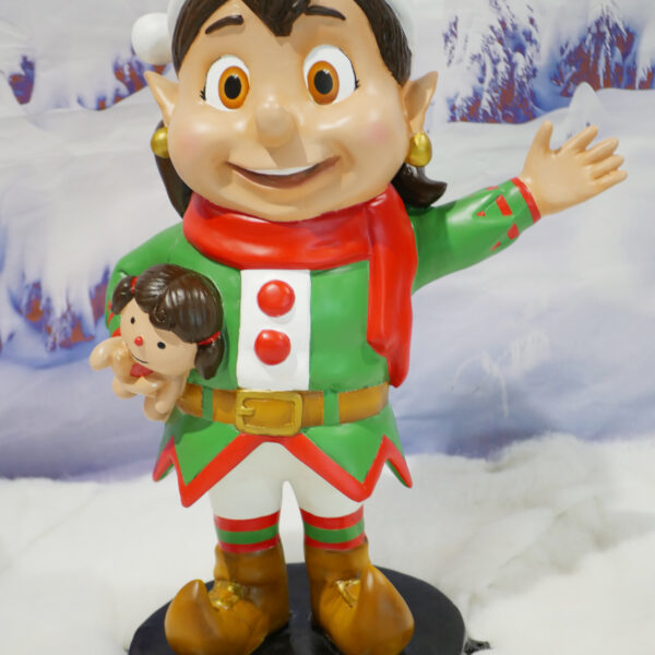 Santa Elf with Doll, 62x40x90cm - Image 9