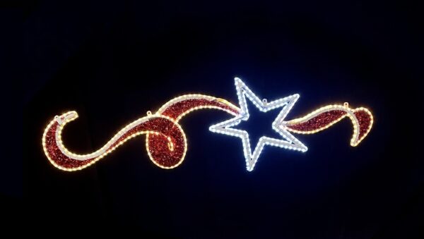 Christmas Star NEW Rope/Mount 234x66cm WH & WA WH LED Red Carpet 230V 39W - Image 3