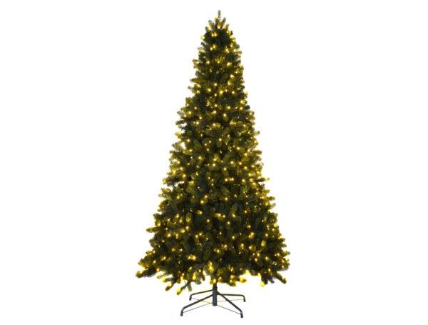 Deluxe Slim Mayberry PreLit Tree, 244cm x 137cm 760 WA WH LEDs 24V, 2031 Tips Incl Metal Stand