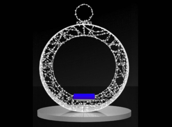 Photopoint Bauble SILVER 300cm x 350cm x 150cm