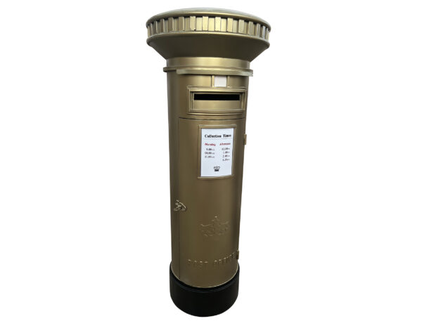 130cm gold metallic post box