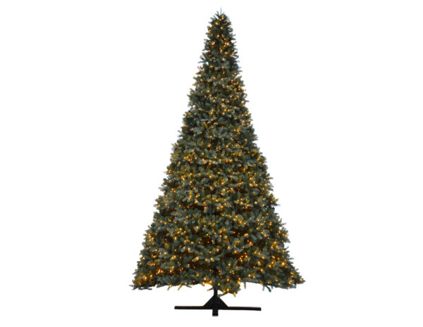 Deluxe Slim Mayberry PreLit Tree, 457cm x 264cm 2688 WA WH LEDs 24V, 9283 Tips Incl Metal Stand