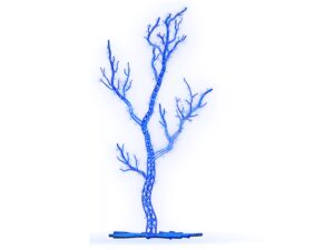 Display Tree Blue,  130cm x 210cm x 80cm