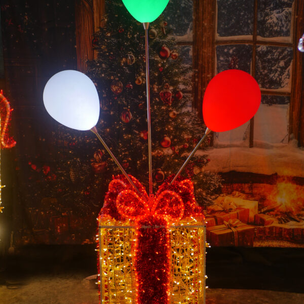 Red & Gold Gift with Balloons, 170x54x74, 24v - Image 4
