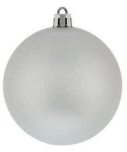 60mm Matt Silver Bauble