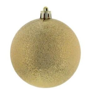 80mm Glitter Effect Classic Gold Bauble