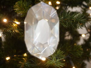 Clear diamond shape jewel 15cm