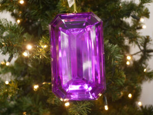 Purple rectangular jewel 20cm