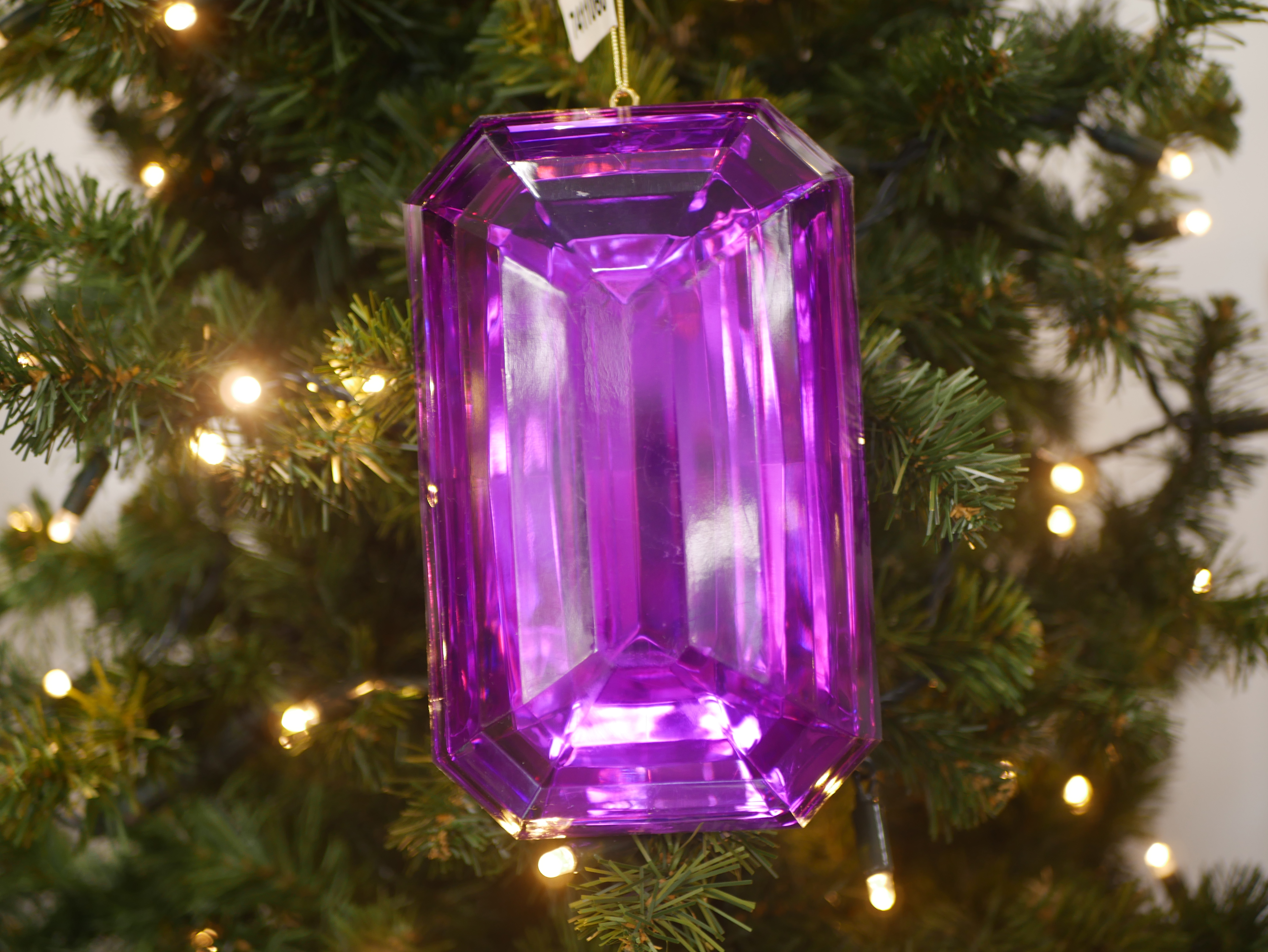 Purple rectangular jewel 20cm