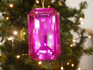20cm Jewel, Rectangular, Fuchsia