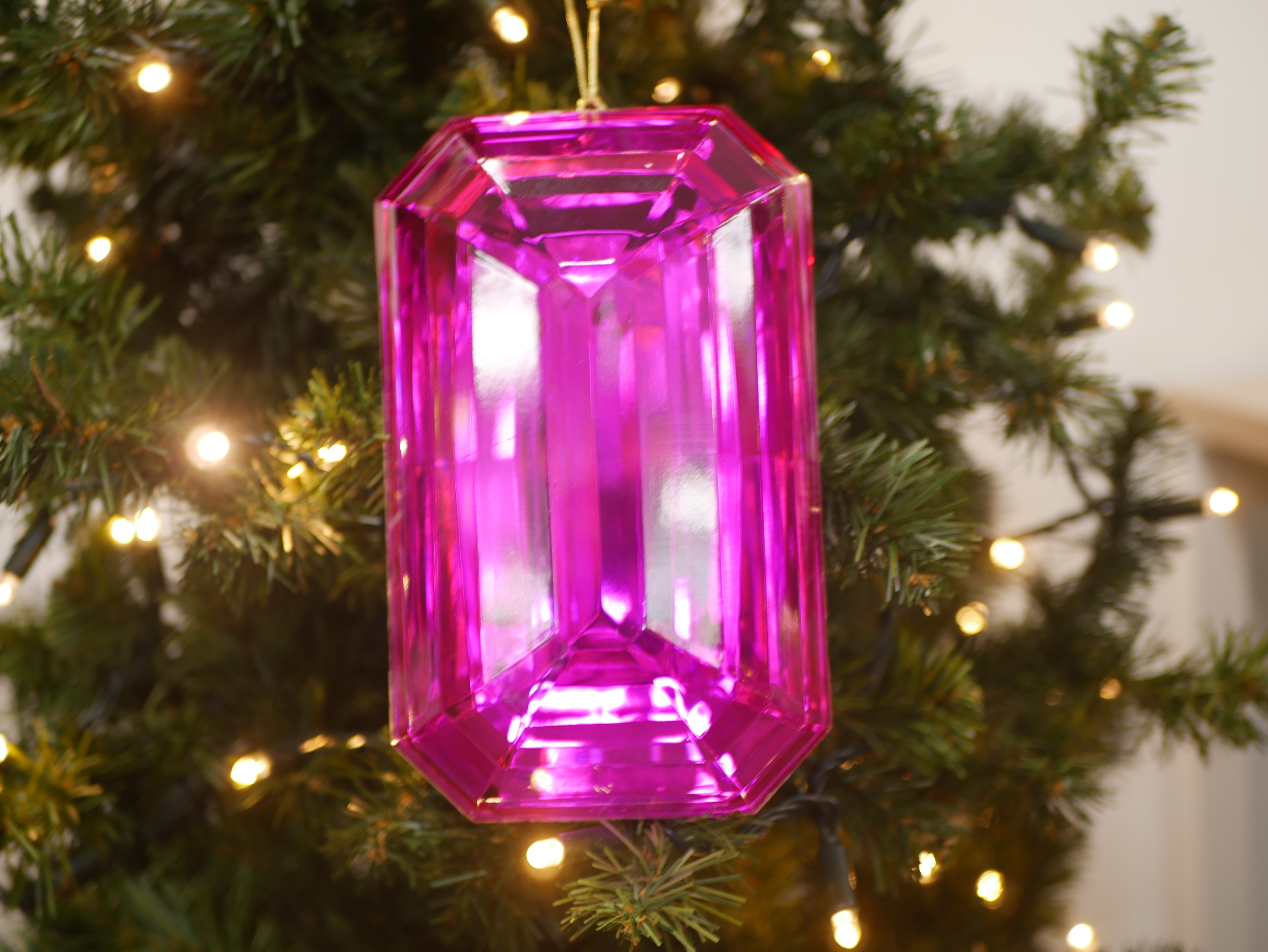 20cm Jewel, Rectangular, Fuchsia