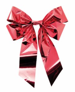 PVC Foil Bow, 40x28cm, Red