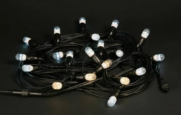 String Lite®QF LV+, 18 E14 sockets, 6m, without bulbs, black cable, 36V
