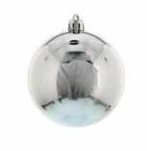 150mm Shiny Silver Bauble