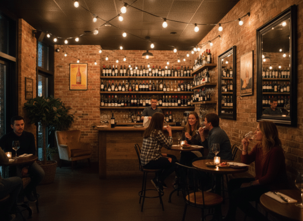 Festoon Lighting from MK Illumination in wine bar