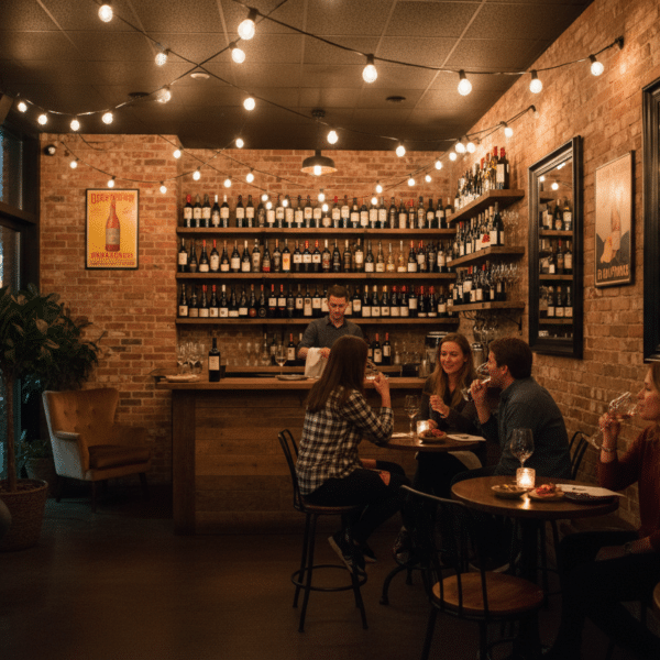 Festoon Lighting from MK Illumination in wine bar