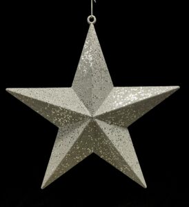 50cm Star, Silver, Glitter
