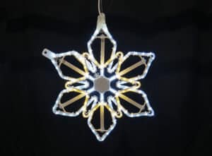 Snowfall Star 3, 55cm x 48cm, WH & WW LED with Chasing Effect, 230v