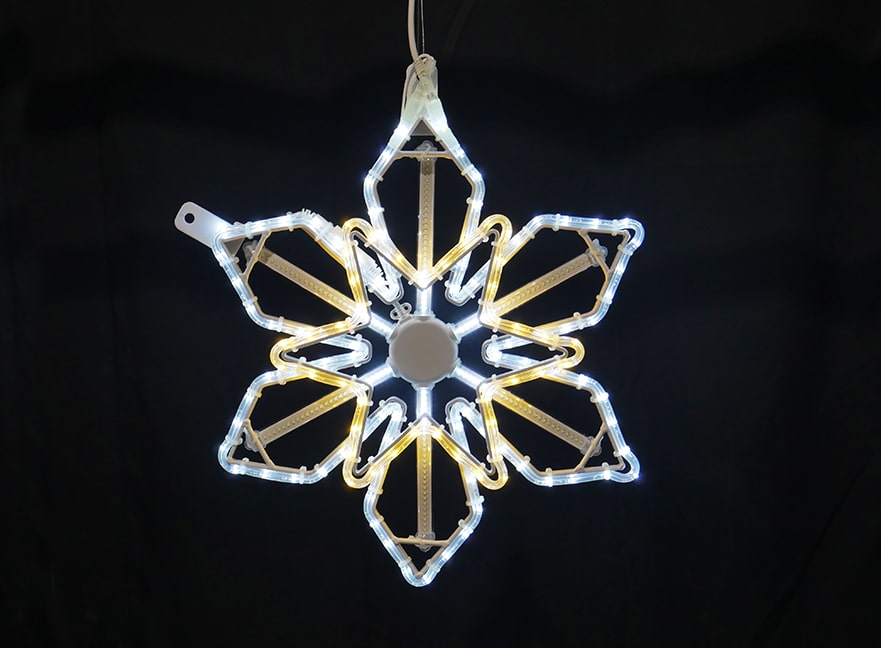 Snowfall Star 3, 55cm x 48cm, WH & WW LED with Chasing Effect, 230v