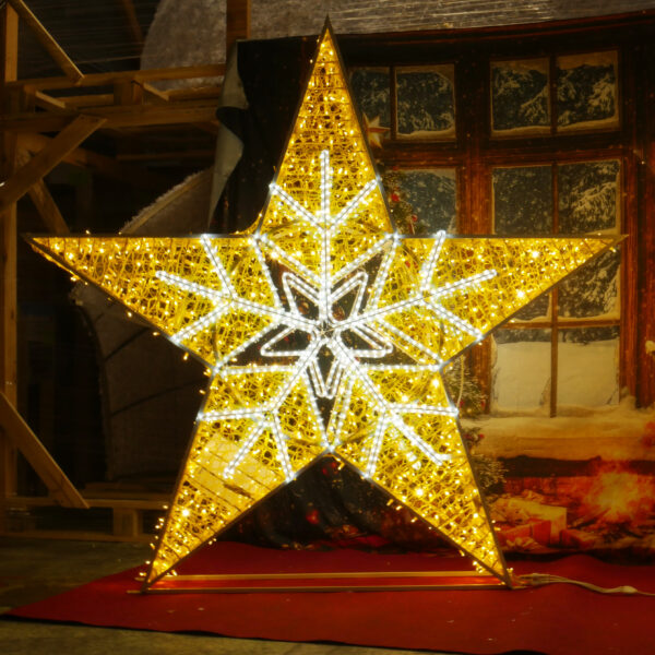 Star, 210x30x200cm, 24v, Bow=9Static/1Flash LED, 5m Power Cord, IP65 Plug - Image 5