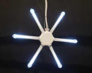 Snowfall Star, 37cm Diameter, White LED with Chasing Effect, 230v