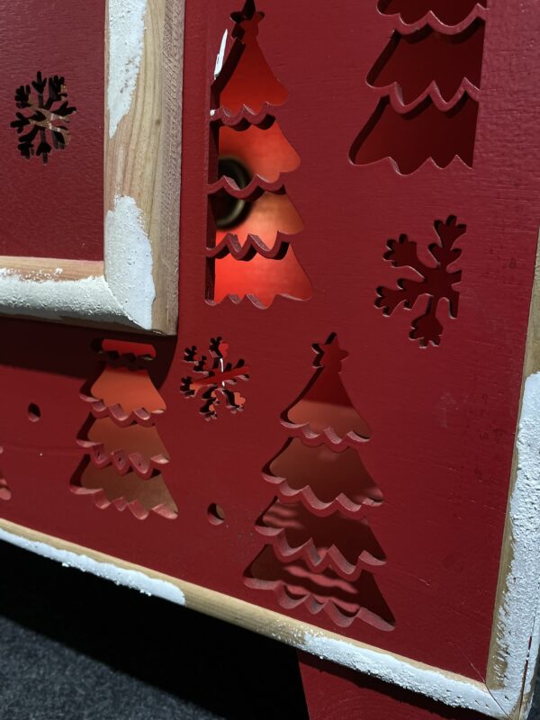 111cm red and white LETTERS FOR SANTA post box - Image 5