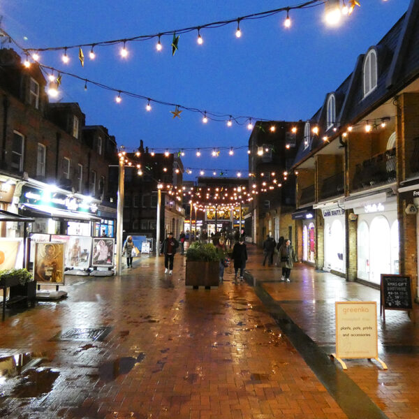 Ealing Broadway Shopping Centre Christmas Lights Festoon Lighting