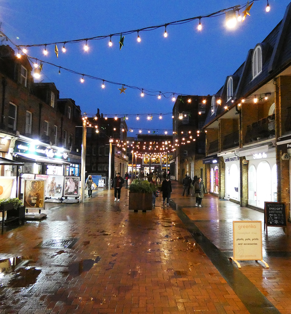 Ealing Broadway Shopping Centre Christmas Lights Festoon Lighting