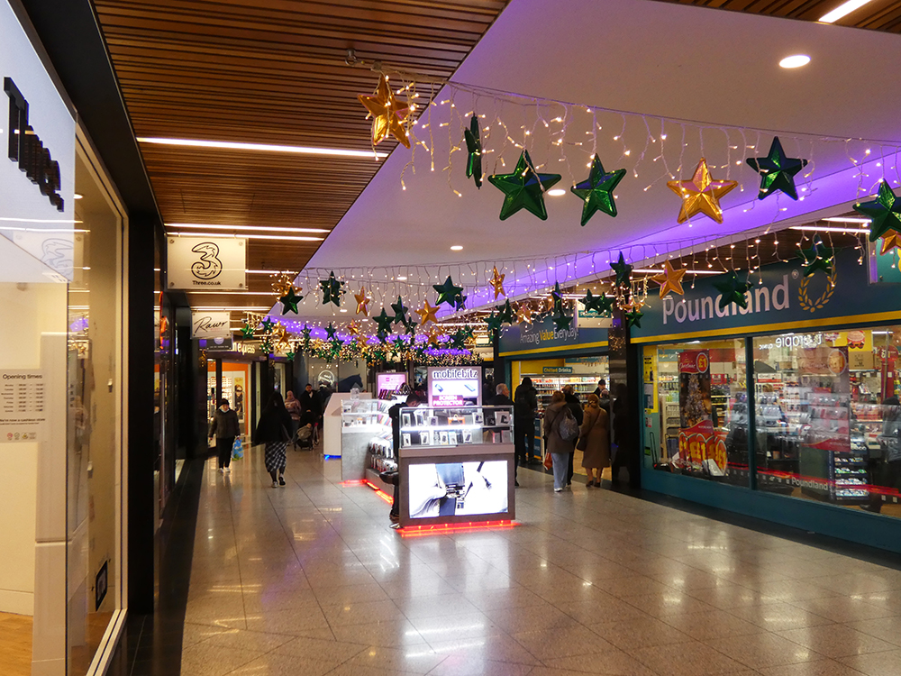 Ealing Broadway Shopping Centre Christmas Lights internal