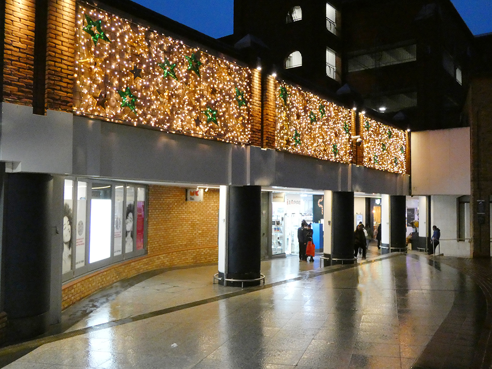 Ealing Broadway Shopping Centre Christmas Lights rear