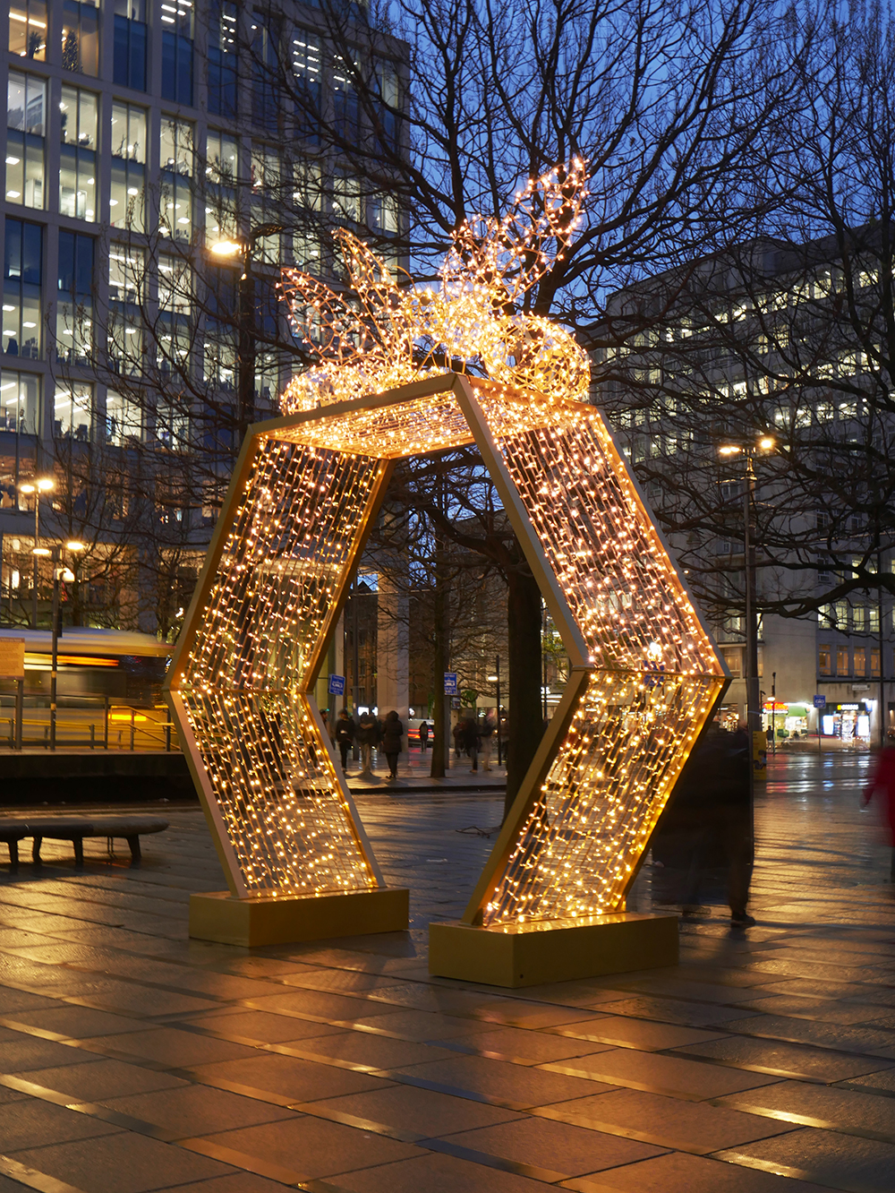 Manchester Honeycomb Christmas Archway
