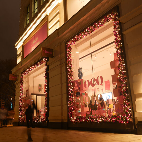 Moco Museum Christmas Lights side view