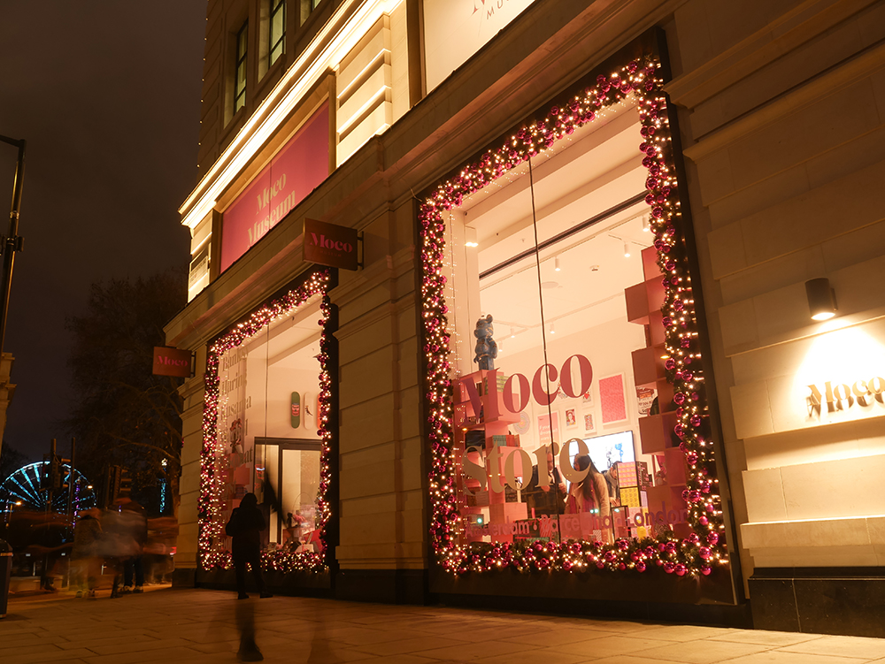 Moco Museum Christmas Lights side view