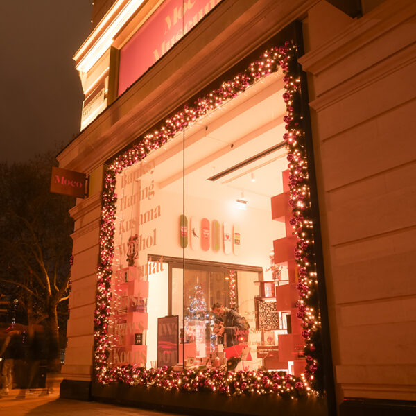 Moco Museum Christmas Lights closer side view