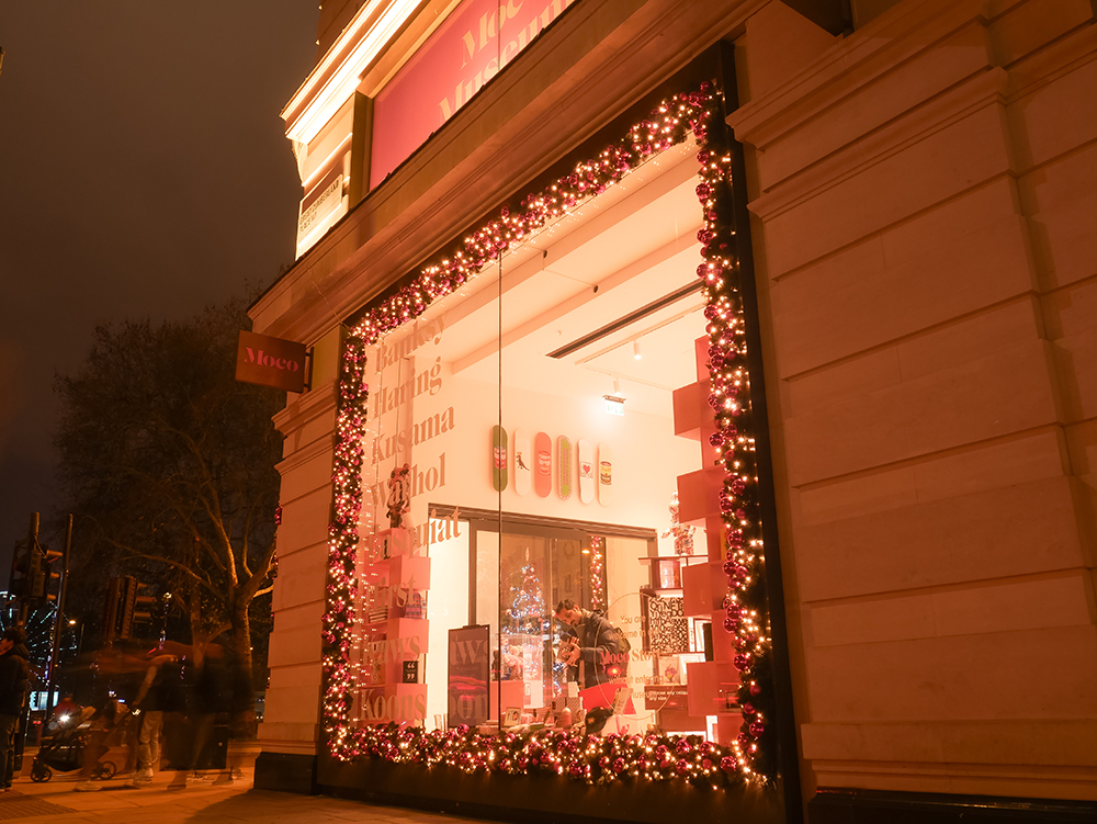 Moco Museum Christmas Lights closer side view