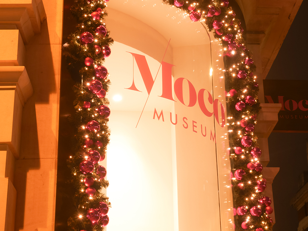 Moco Museum Christmas Lights main window