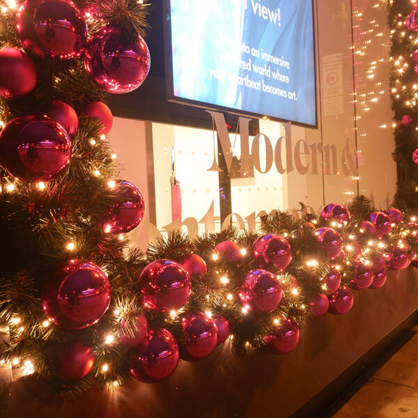 Moco Museum Christmas Lights close up of garlands