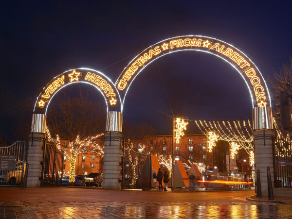 Royal Albert Dock Christmas Archway