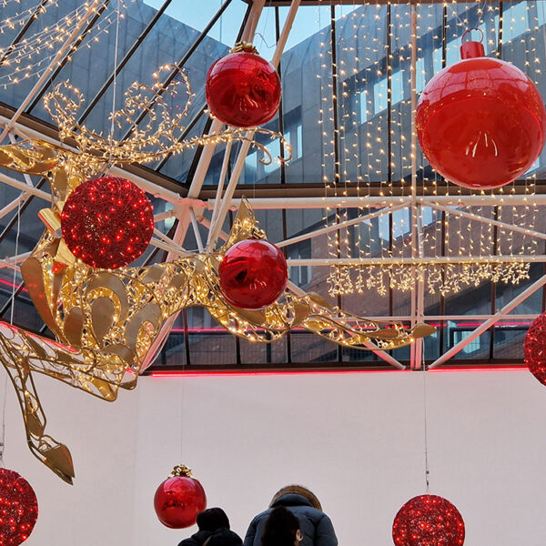 St Johns Shopping Centre Leeds Christmas Lights Reindeer Close Up